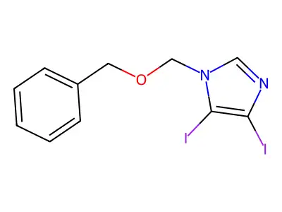 4,5-Diiodo-1-(phenylmethoxymethyl)imidazole structure