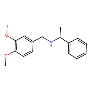 (R)-N-(3,4-Dimethoxybenzyl)-1-phenylethanamine structure