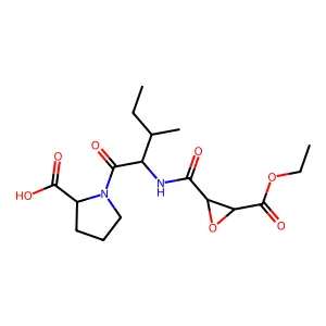N-(3-Ethoxycarbonyloxirane-2-carbonyl)-isoleucyl-proline structure