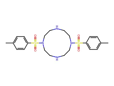 1,7-Ditosyl-1,4,7,10-tetraazacyclododecane structure