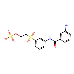 2-[(3-{[(3-Aminophenyl)carbonyl]amino}phenyl)sulfonyl]ethyl hydrogen sulfate structure