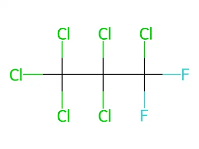 1,1,1,2,2,3-Hexachloro-3,3-difluoropropane structure