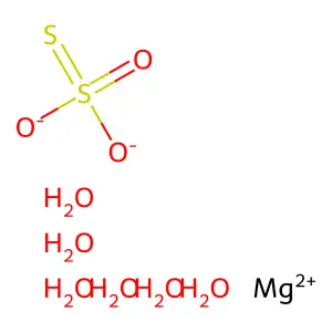 Magnesium thiosulfate hexahydrate structure