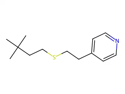Pyridine, 4-(2-((3,3-dimethylbutyl)thio)ethyl)- structure