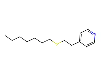 Pyridine, 4-(2-(heptylthio)ethyl)- structure