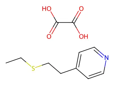Pyridine, 4-(2-(ethylthio)ethyl)-, ethanedioate (1:1) structure