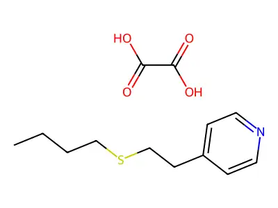 Pyridine, 4-(2-(butylthio)ethyl)-, ethanedioate (1:1) structure