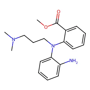 methyl 2-[2-amino-N-[3-(dimethylamino)propyl]anilino]benzoate structure