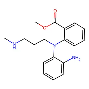 methyl 2-[2-amino-N-[3-(methylamino)propyl]anilino]benzoate structure