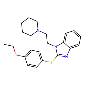 BENZIMIDAZOLE, 2-((p-ETHOXYPHENYL)THIO)-1-(2-PIPERIDINOETHYL)- structure
