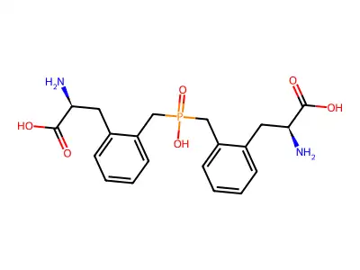 Phenylalanine, 2,2'-((hydroxyphosphinylidene)bis(methylene))bis-, hydrate structure