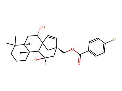 17-(4-Bromobenzoyloxy)-9,11-epoxy-7-hydroxybeyerene structure