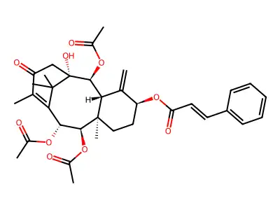 o-Cinnamoyltaxicin-i triacetate structure