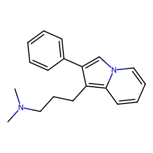 Indolizine, 1-(3-(dimethylamino)propyl)-2-phenyl- structure