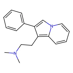 Indolizine, 1-(2-(dimethylamino)ethyl)-2-phenyl- structure