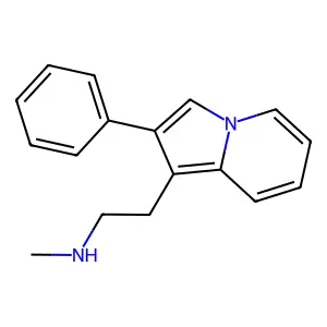 Indolizine, 1-(2-(methylamino)ethyl)-2-phenyl- structure