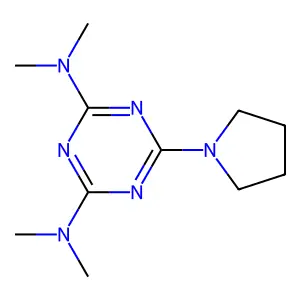 s-Triazine, 2,4-bis(dimethylamino)-6-(1-pyrrolidinyl)- structure