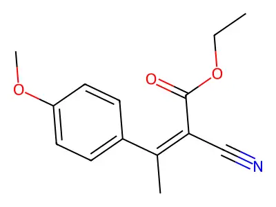 2-Cyano-3-(4-methoxyphenyl)-but-2-enoic acid ethyl ester structure