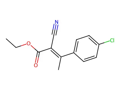 3-(4-Chlorophenyl)-2-cyano-but-2-enoic acid ethyl ester structure
