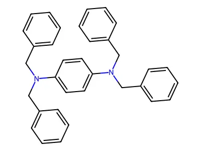 N1,N1,N4,N4-Tetrabenzylbenzene-1,4-diamine structure