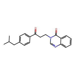 4(3H)-Quinazolinone, 3-(3-(4-(2-methylpropyl)phenyl)-3-oxopropyl)- structure