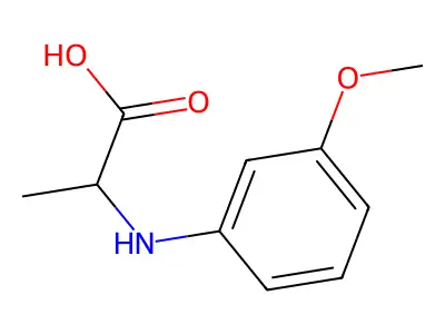 2-((3-Methoxyphenyl)amino)propanoic acid structure