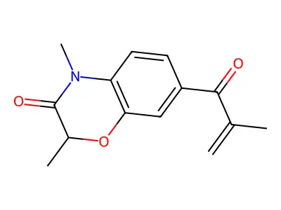 2,4-Dimethyl-7-(2-methylprop-2-enoyl)-2H-1,4-benzoxazin-3(4H)-one structure