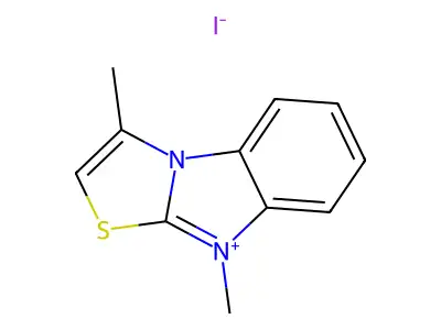 Thiazolo(3,2-a)benzimidazolium, 3,9-dimethyl-, iodide structure