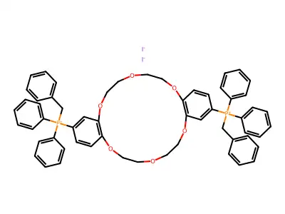 4',4''(5'')-Bis(diphenylbenzylphosphonium)dibenzo-18-crown-6 diiodide structure