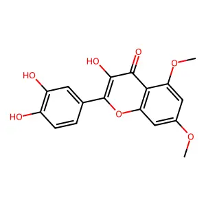 Flavone, 5,7-dimethoxy-3,3',4'-trihydroxy- structure