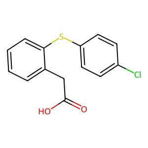 2-(2-((4-Chlorophenyl)thio)phenyl)acetic acid structure
