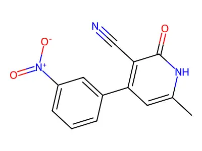 6-Methyl-4-(3-nitrophenyl)-2-oxo-1,2-dihydropyridine-3-carbonitrile structure