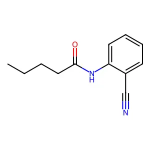 N-(2-cyanophenyl)pentanamide structure
