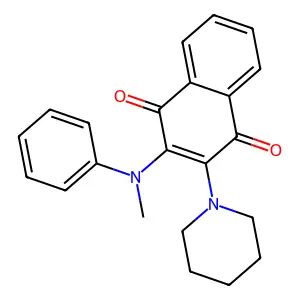 2-(N-methylanilino)-3-piperidin-1-ylnaphthalene-1,4-dione structure