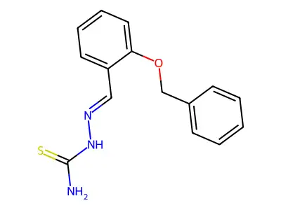 [(E)-(2-phenylmethoxyphenyl)methylideneamino]thiourea structure