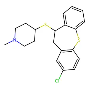 2-Chloro-10,11-dihydrodibenzo[b,f]thiepin-10-yl 1-methyl-4-piperidinyl sulfide structure