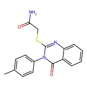 Acetamide, 2-((3,4-dihydro-3-(4-methylphenyl)-4-oxo-2-quinazolinyl)thio)- structure