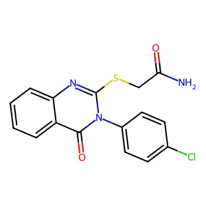 2-((3-(4-Chlorophenyl)-4-oxo-3,4-dihydro-2-quinazolinyl)thio)acetamide structure
