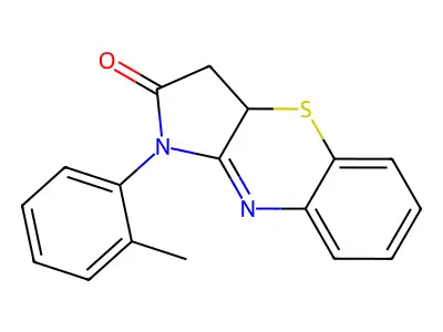 Pyrrolo(3,2-b)(1,4)benzothiazin-2(1H)-one, 3,3a-dihydro-1-(2-methylphenyl)- structure