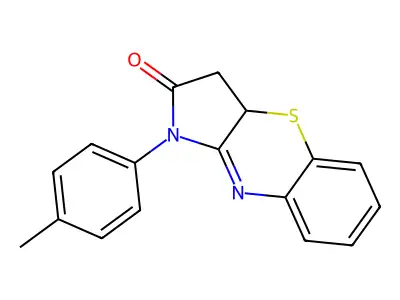 Pyrrolo(3,2-b)(1,4)benzothiazin-2(1H)-one, 3,3a-dihydro-1-(4-methylphenyl)- structure