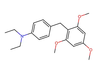 N,N-diethyl-4-[(2,4,6-trimethoxyphenyl)methyl]aniline structure