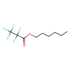 Pentafluoropropionic acid, hexyl ester structure