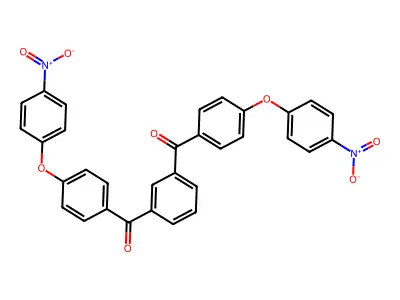 (3-(4-(4-Nitro-phenoxy)-benzoyl)-phenyl)-(4-(4-nitro-phenoxy)-phenyl)-methanone structure