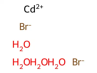 Cadmium dibromide, tetrahydrate structure