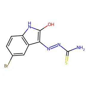 {[(3Z)-5-bromo-2-oxo-2,3-dihydro-1H-indol-3-ylidene]amino}thiourea structure