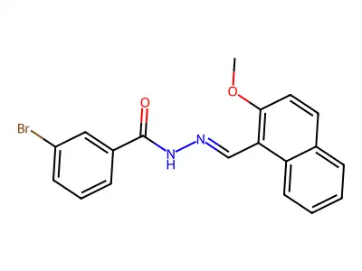 3-bromo-N'-[(2-methoxy-1-naphthyl)methylene]benzohydrazide structure