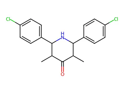 2,6-Bis(4-chlorophenyl)-3,5-dimethylpiperidin-4-one structure