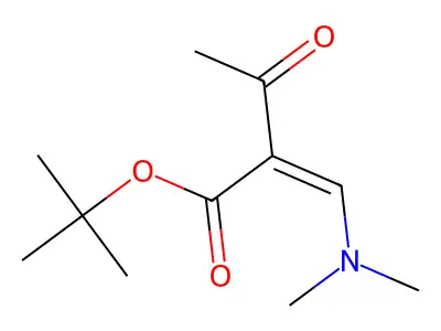 Tert-butyl 2-acetyl-3-(dimethylamino)acrylate structure