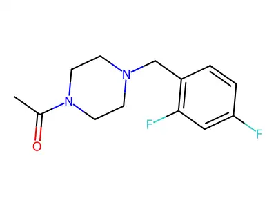 1-Acetyl-4-(2,4-difluorobenzyl)piperazine structure