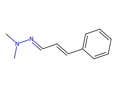 Cinnamaldehyde dimethylhydrazone structure